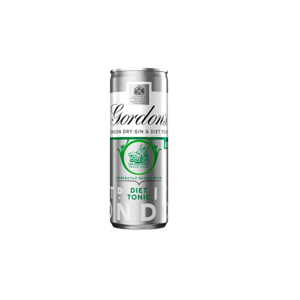 Gordon's Special Dry London Gin and Slimline Tonic Ready to Drink 250ml Can