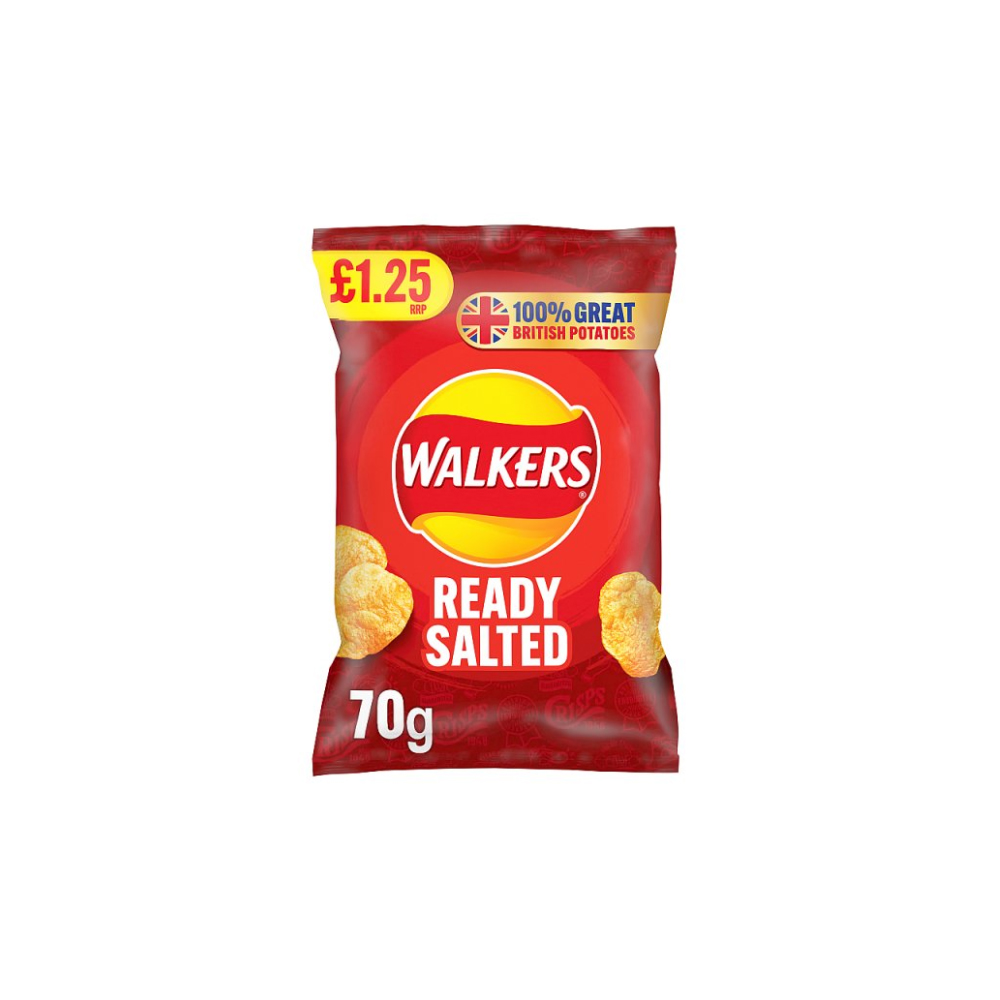 Walkers Crisps Ready Salted 70g