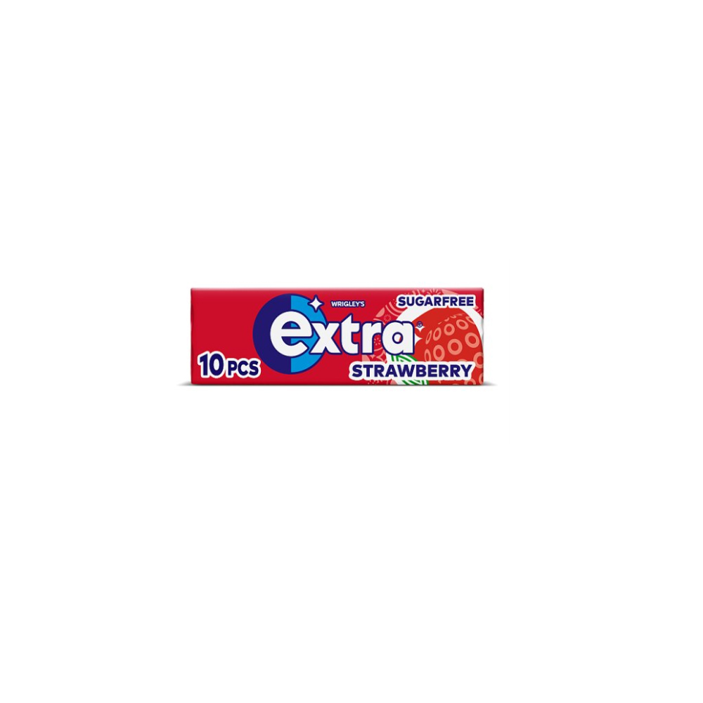 Extra Strawberry Flavour Sugarfree Chewing Gum 10 Pieces