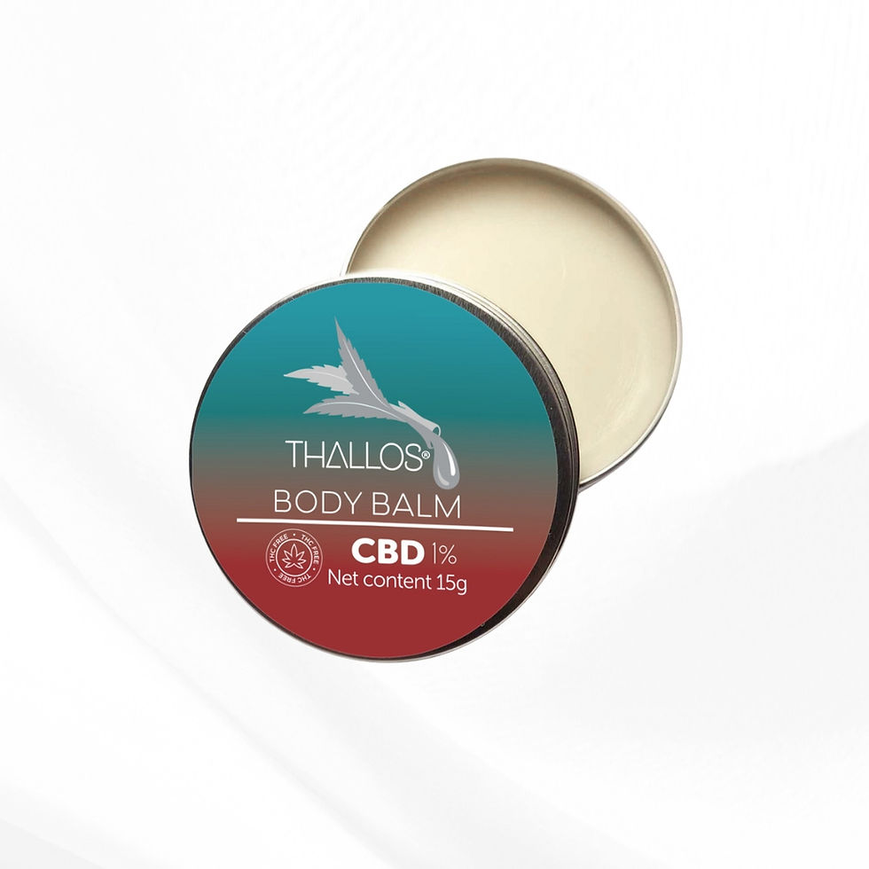 Thumbnail: open container body balm Thallos aroma mint