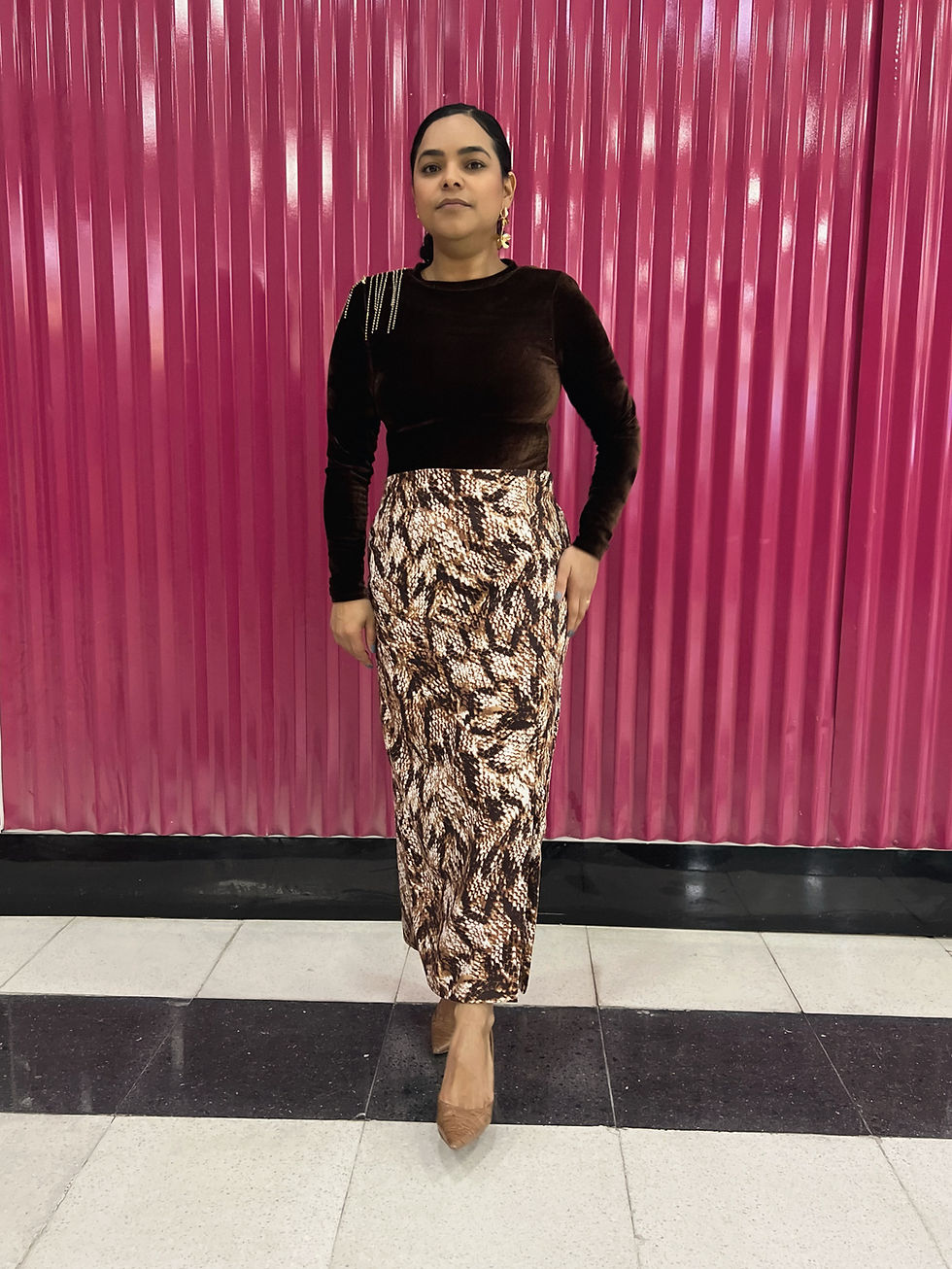 Miniatura: Blusa veludo Maitê - Marrom