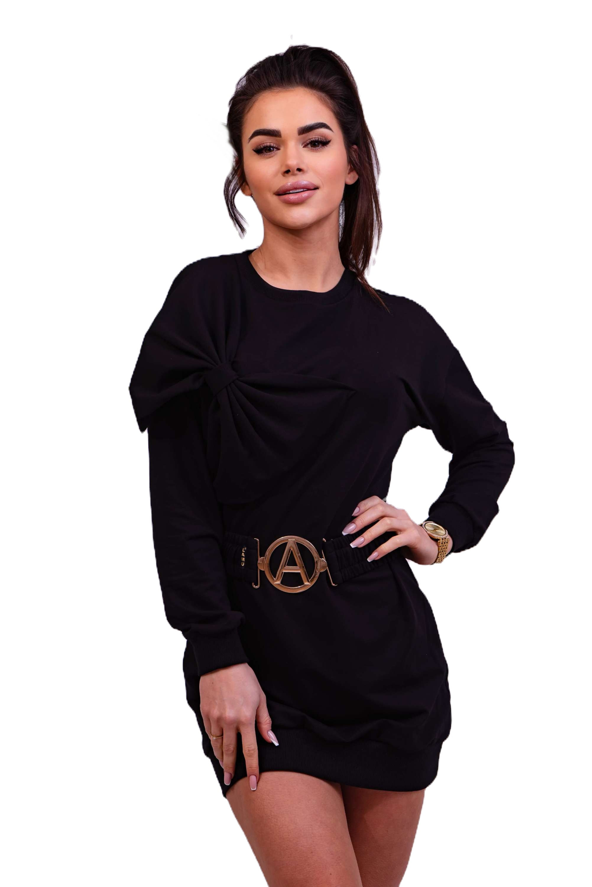 La..mu tuniko/sukienka KOKARDA biało-czarna S/M-1 , L/XL - 3