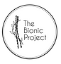 The full The Bionic Project logo, a white circle with a left facing scoliosis and spinal fusion curve
