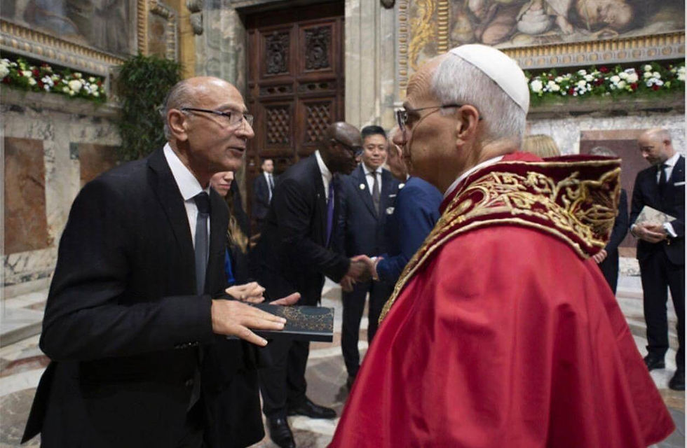 Dr. Iyad Abumoghli meeting with Pope Leo XIV at the Vatican on October 3, 2025. Photo courtesy of Iyad Abumoghli