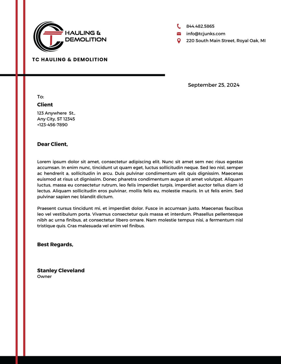 Graphic Design Letterhead