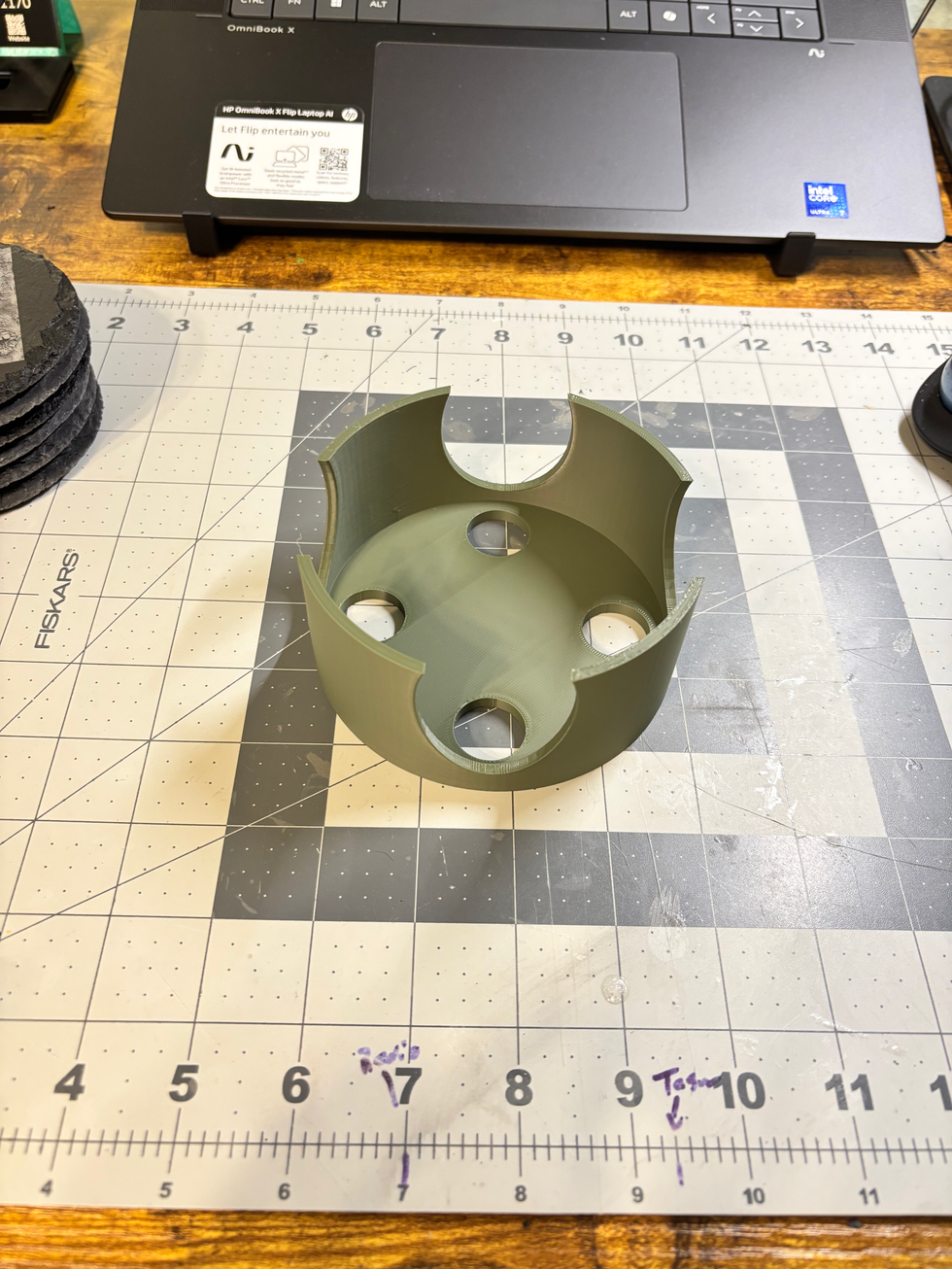 6 Round slate coaster holder