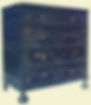 Rare William & Mary paint decorated chest of drawers.