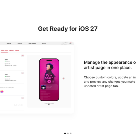Apple Music admin screen