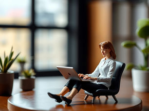A miniature business woman