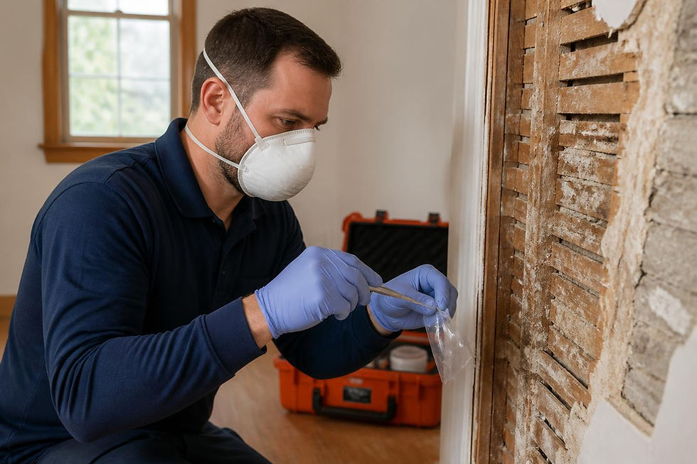 Asbestos sample laboratory testing