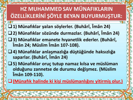 Münafıkların sonu yakındır!