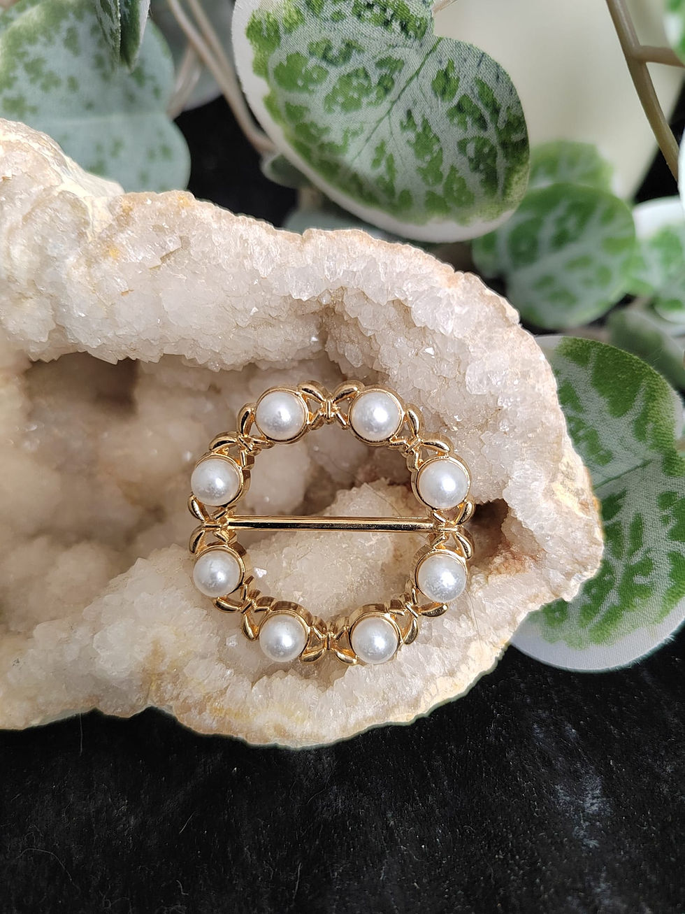 Anneau décoratif pour embellir foulard ou vêtement perle strass