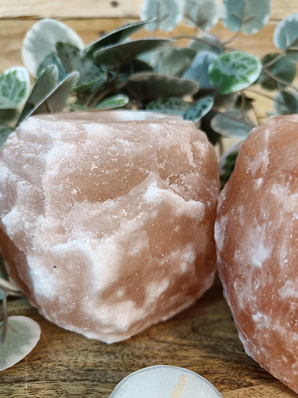 Miniature : Bougeoir en Cristal Sel de l'Himalaya