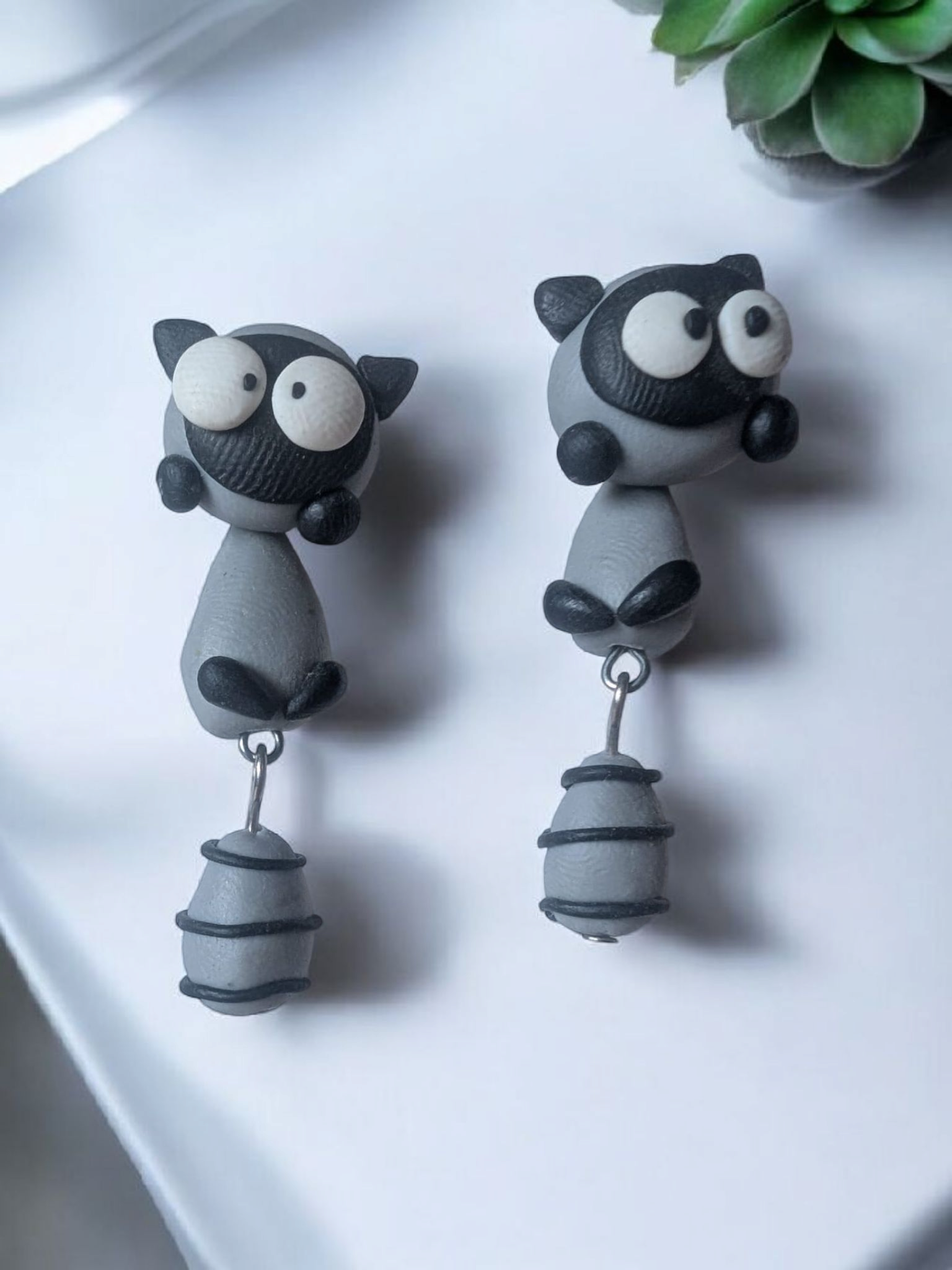 Boucles d'Oreilles Raton Laveur