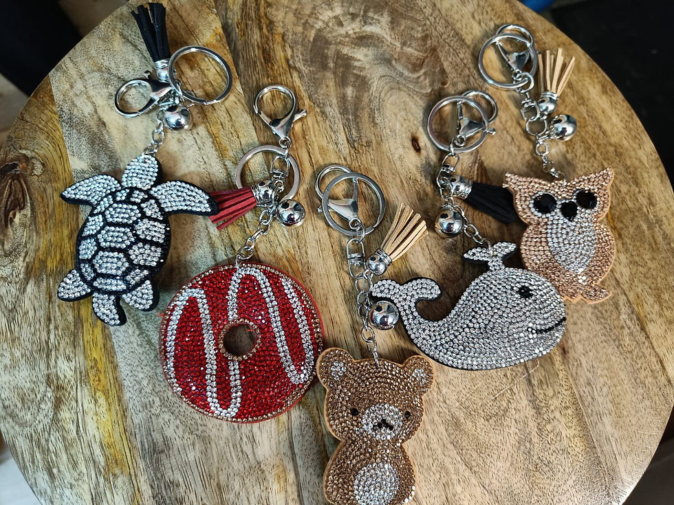 Miniature : porte clé strass accroche sac tortue divers variante kawai