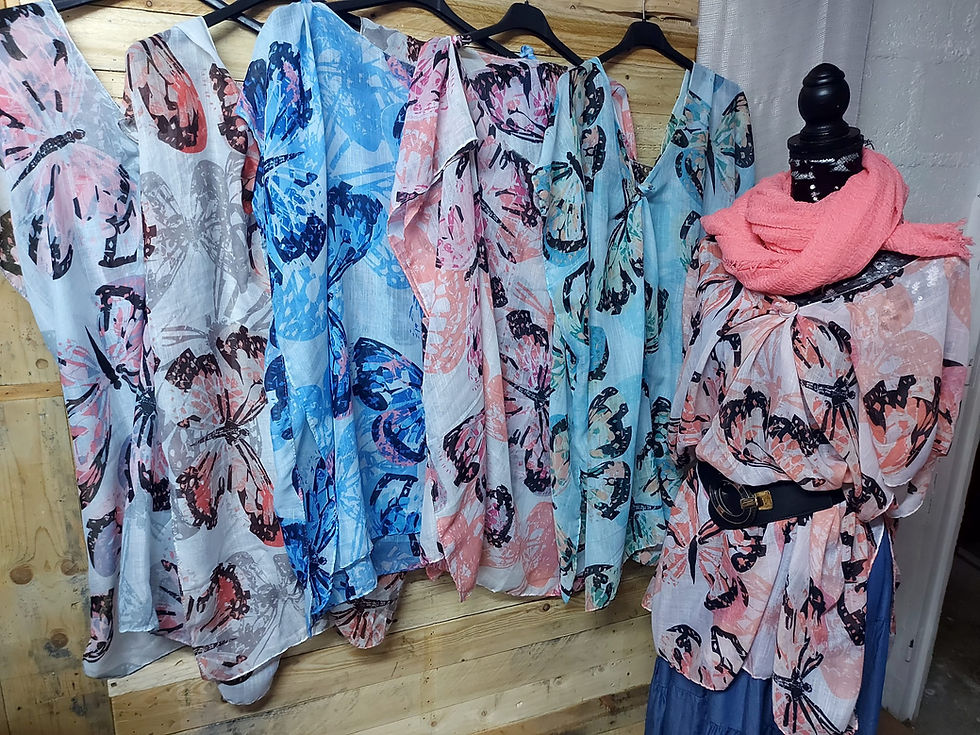 Miniature : Tunique papillon en coton