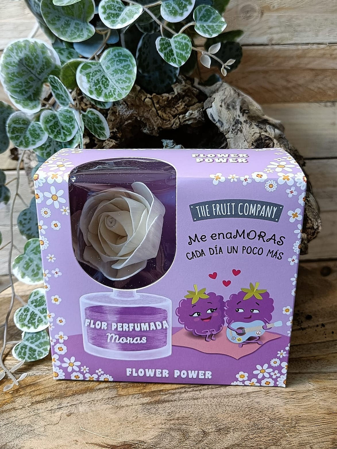 Diffuseur de Parfum avec sa fleur à tremper  Merveilleuse senteur : Mûre  Mettez la mèche de la fleur blanche dans le diffuse