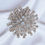Miniature : Jolie broche aimantée feu d'artifice blanc avec de multiples branches et des strass brillants Un bijou à part entière