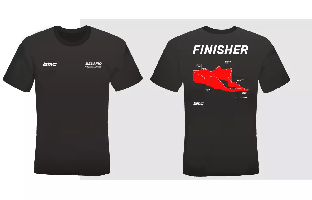 Camiseta Finisher la vuelta al mundo BMC