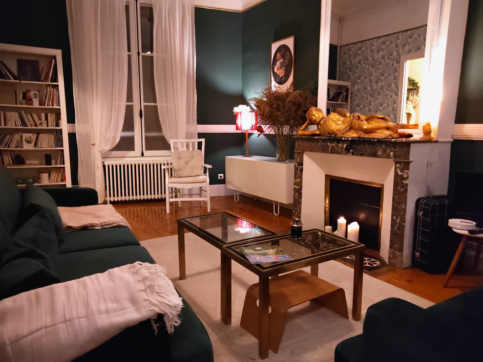 salon cosy et vintage