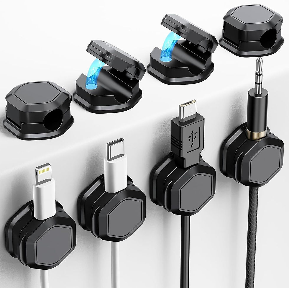 Thumbnail: 8 Pack Cord Organizer - Cord Holder for Nightstand - Cable Clips - Cord Holder,