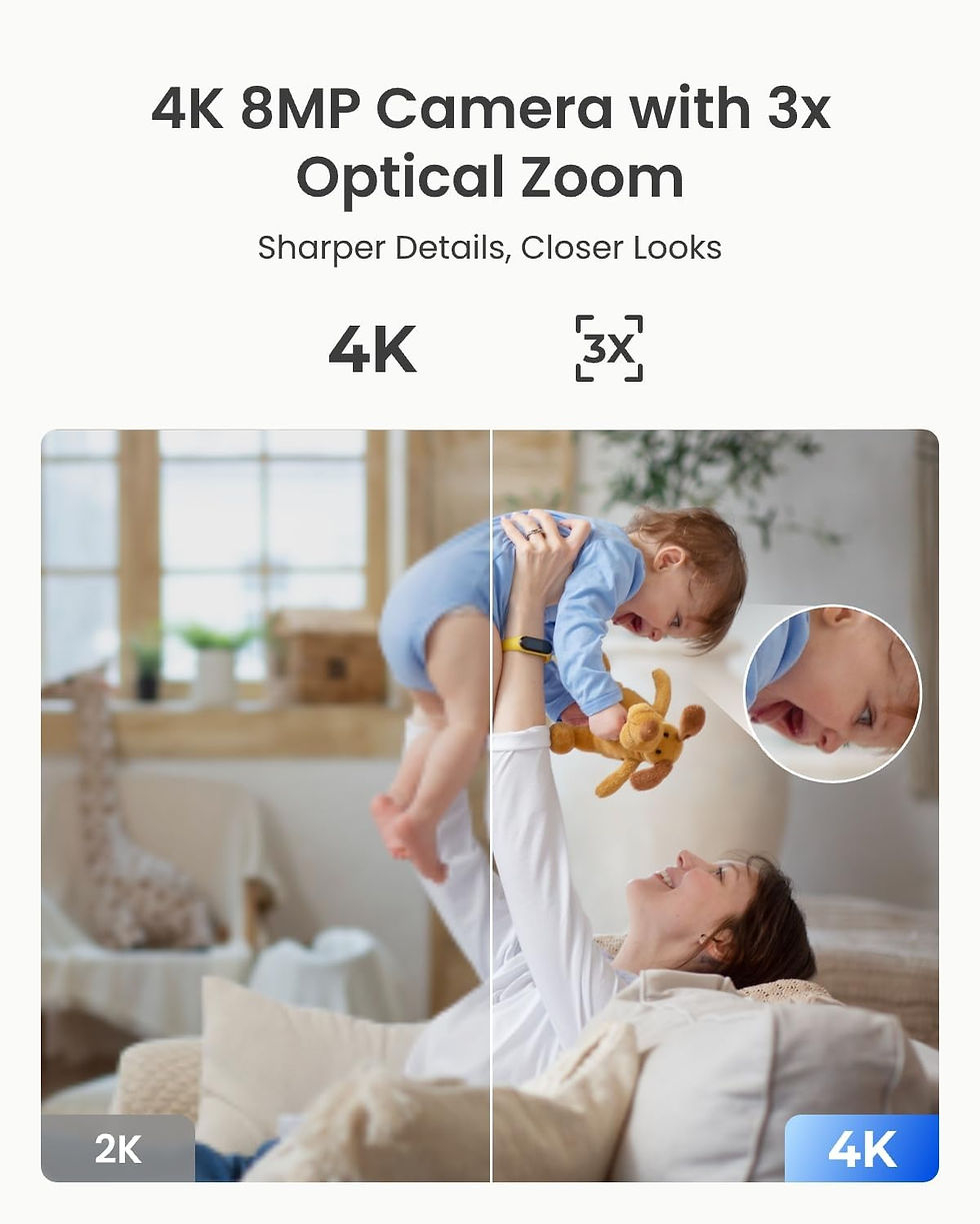 Thumbnail: REOLINK Smart 4K UHD Pan & Tilt Dual-Band Wi-Fi 6 Indoor Security Camera with 3