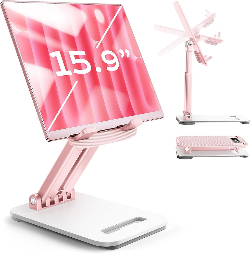 Thumbnail: LISEN for iPad Stand Tablet Holder for Desk- Foldable The Office Gifts for Men 