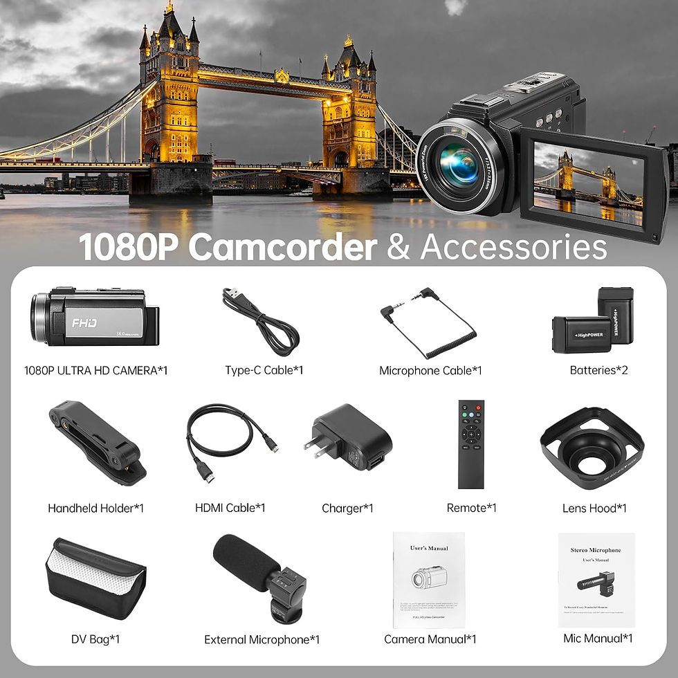 Thumbnail: Video Camera Camcorder Full HD 1080P 30FPS 36MP IR Night Vision Vlogging Camera
