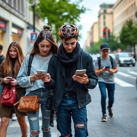 young people on a city street wearing th