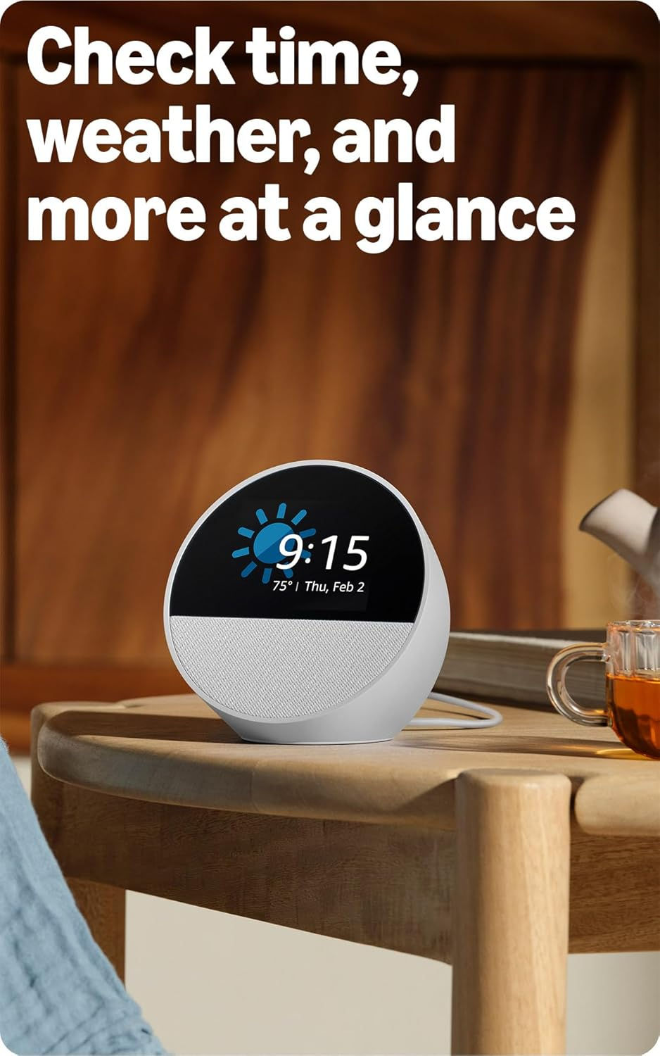 Thumbnail: Amazon Echo Spot (newest model), Great for nightstands, offices and kitchens, S