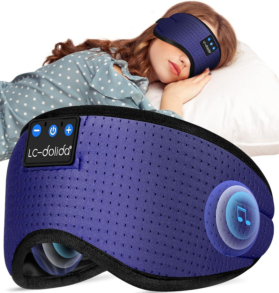 Thumbnail: LC-dolida Sleep Headphones, 3D Sleep Mask Bluetooth Wireless Music Eye Mask, Sl