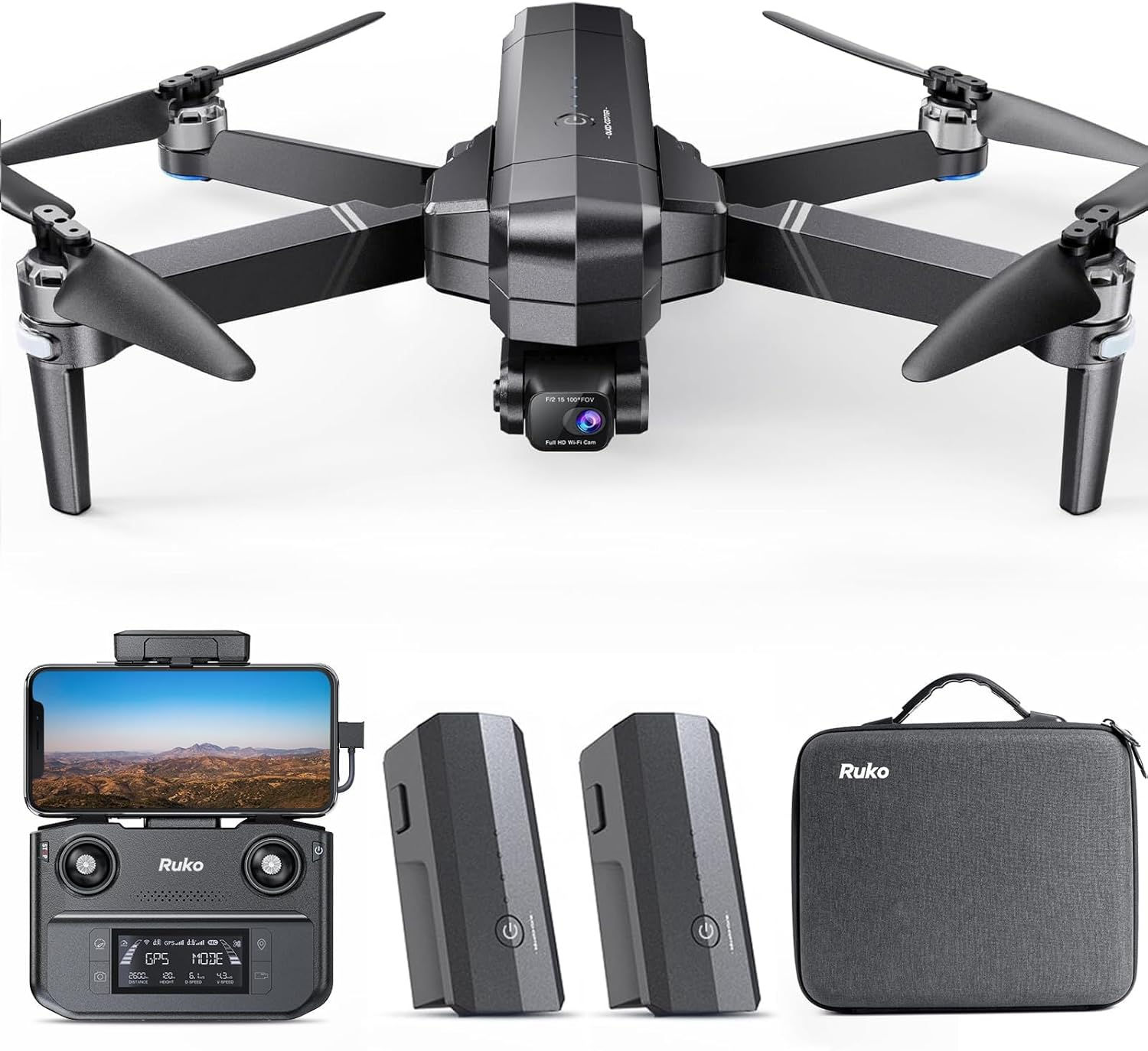 Ruko F11GIM2 Drones with Camera for Adults 4K, 64Mins Flight Time, Gimbal & EIS