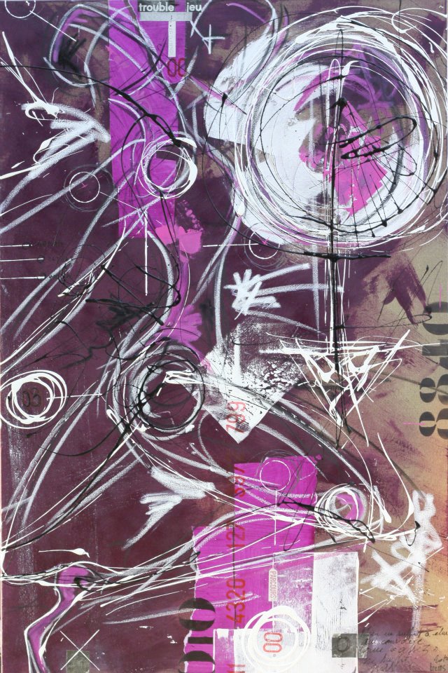 Toile lin purple