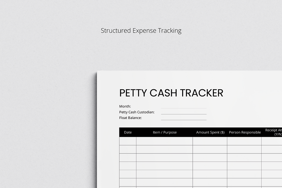 Thumbnail: Petty Cash Tracker - A4Template