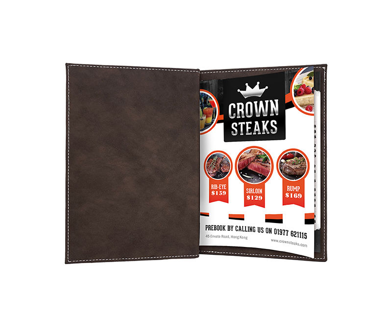 Thumbnail: 皮製外鎖釘餐牌 Exterior Screwfix Leather Menu