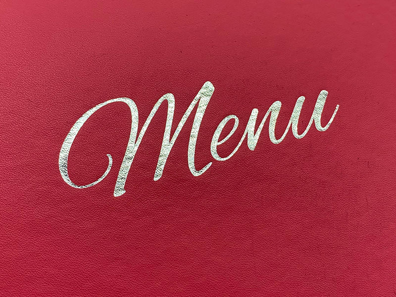 Thumbnail: 皮製鬆緊帶餐牌Paper Only Leather Menu
