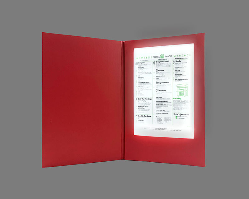 Thumbnail: 兩頁兩面發光餐牌 LED Menu Cover 2 Panel 2 Light View