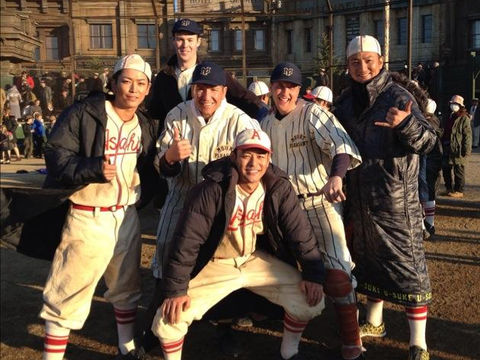 Playing an extra in "The Vancouver Asahi" (2014)