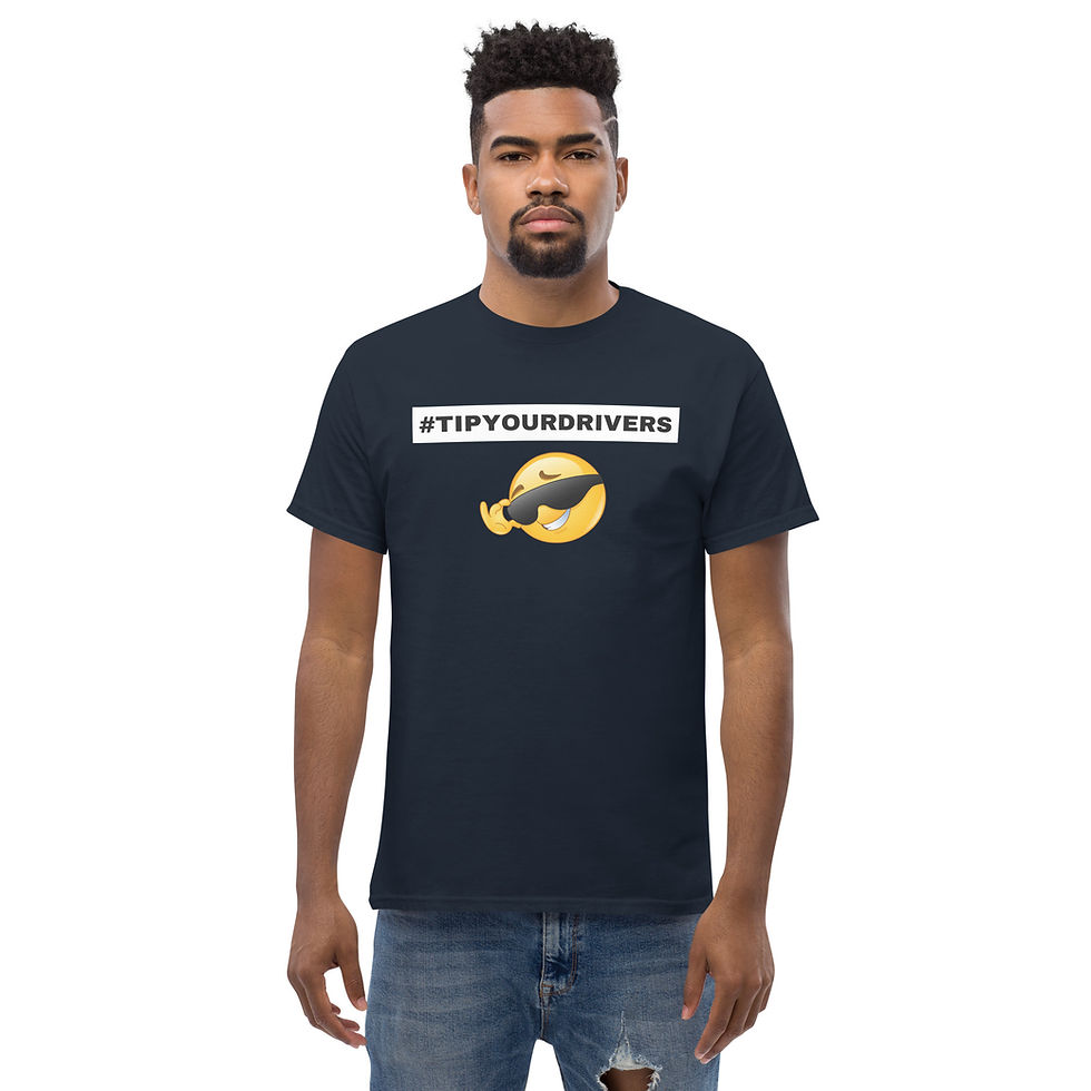 Tip Your drivers .Earn more tips. Money with T-shirt. Tip,more income.