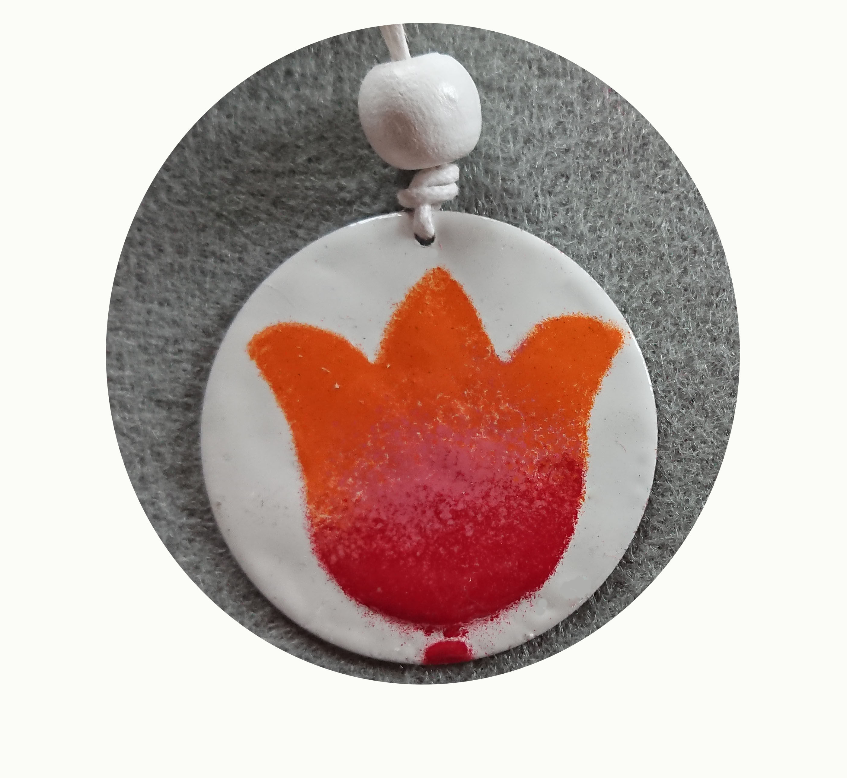 Pendentif Ø 42 mm - Cordon ciré