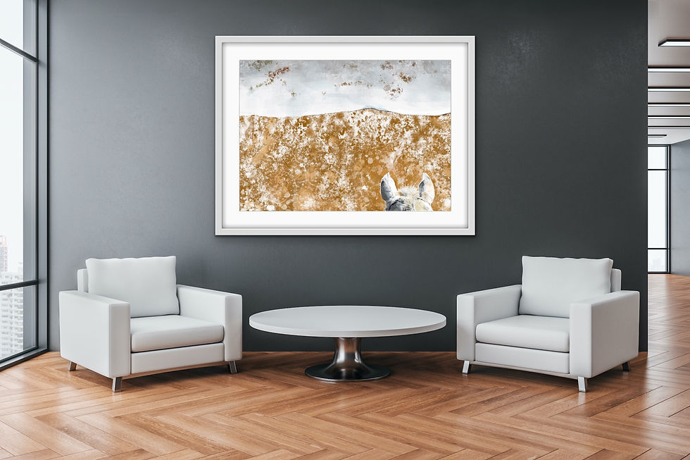 Thumbnail: Beach horse comes in square or rectangle art print.