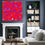 Thumbnail: Square Abstract contemporary art print, colorful bright red and blues
