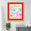 Thumbnail: Enjoy this print with reds, yellows, blues, and greens-primary bold line drawing.