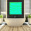 Thumbnail: ELECTRIC NEON GREEN AND BLUE ABSTRACT ART " WIGGLE ROOM" LIMITED EDITION. POWERFUL FUN SQUARE GICLEE