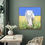 Thumbnail: GRAZIN IN THE GRASS, COLORFUL HORSE ART PRINT, gallery wrapped canvas in floating frame