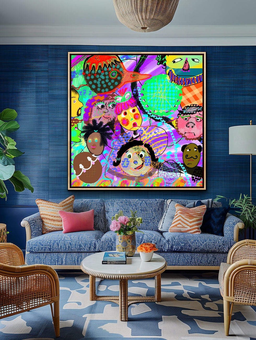 Thumbnail: Colorful abstract art print unique