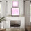 Thumbnail: Large square pale pink and white art prints, limited edition.