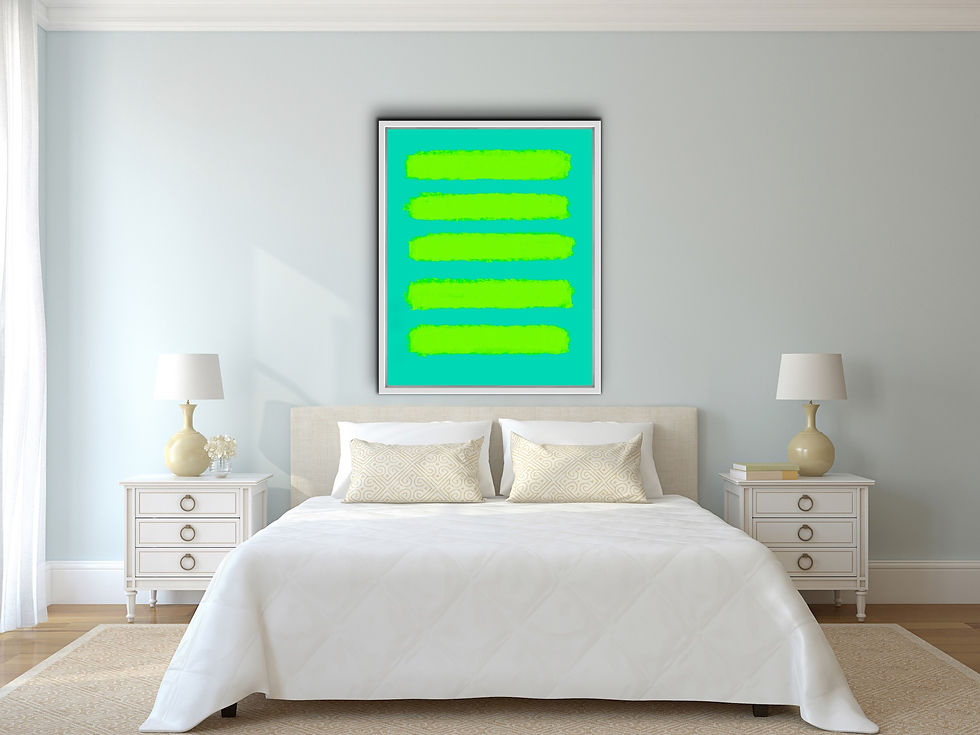 Thumbnail: HAPPY STRIPE ART "TEAL ME"