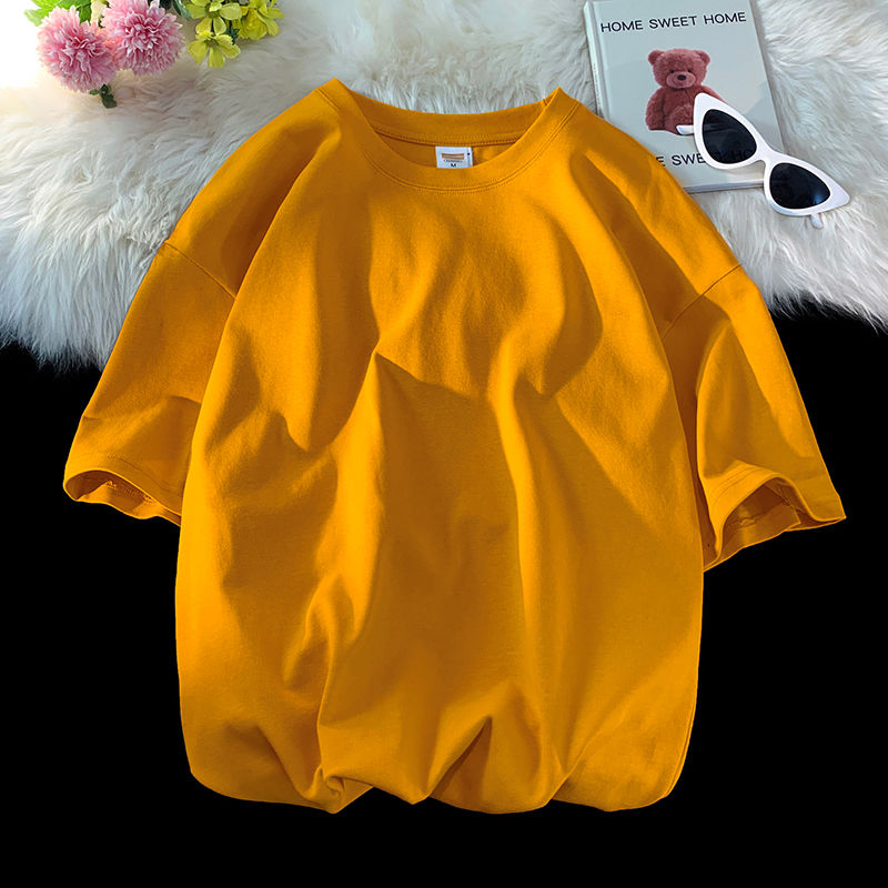 Thumbnail: Oversized Summer Short Sleeve Men's T Shirt New Fashion Solid Loose O-Neck T Shi
