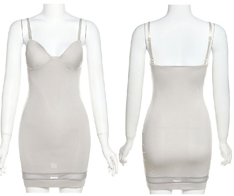 Thumbnail: Ladies Slip Dress Sleeveless Patchwork Club Wear Women Bodycon Dresses